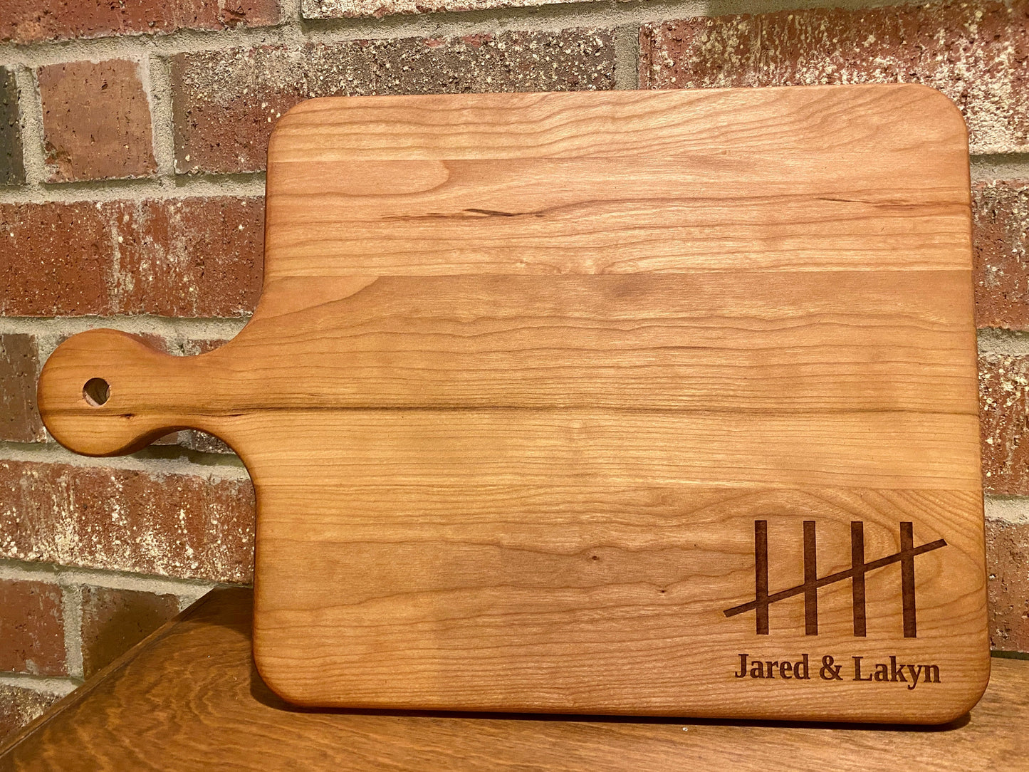 Five Year Wood Anniversary Cutting Board | 5 Yr Charcuterie Board | Custom Serving Tray | Personalized Wedding Anniversary Gift