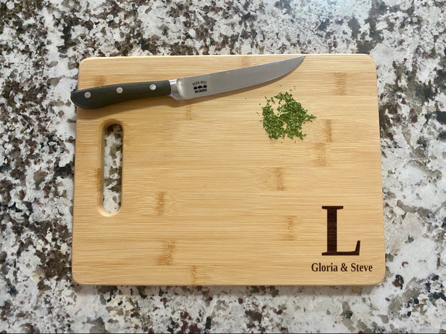 Fiftieth Anniversary Cutting Board | Fifty Roman Numeral L 50 Charcuterie Board | Custom Serving Tray | Personalized Anniversary Gift