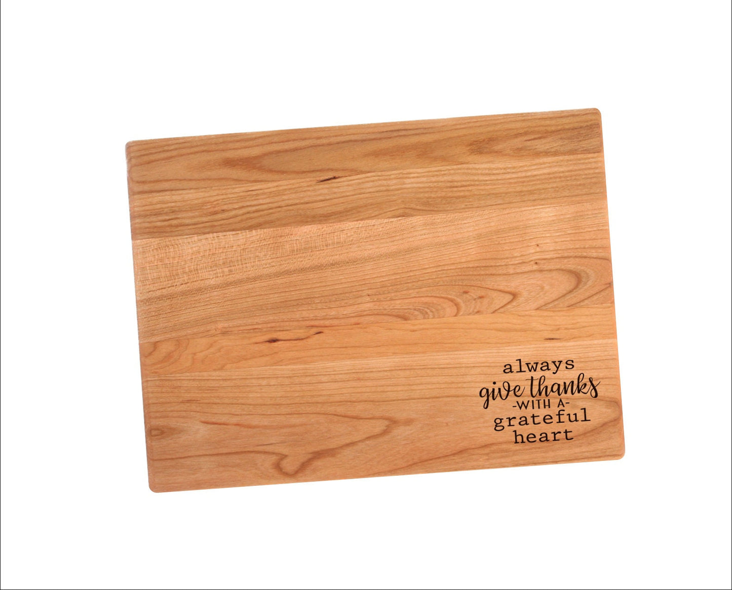 Always Give Thanks With A Grateful Heart Cutting Board |  Kitchen Charcuterie Board | Custom Serving Tray | Personalized Gift |