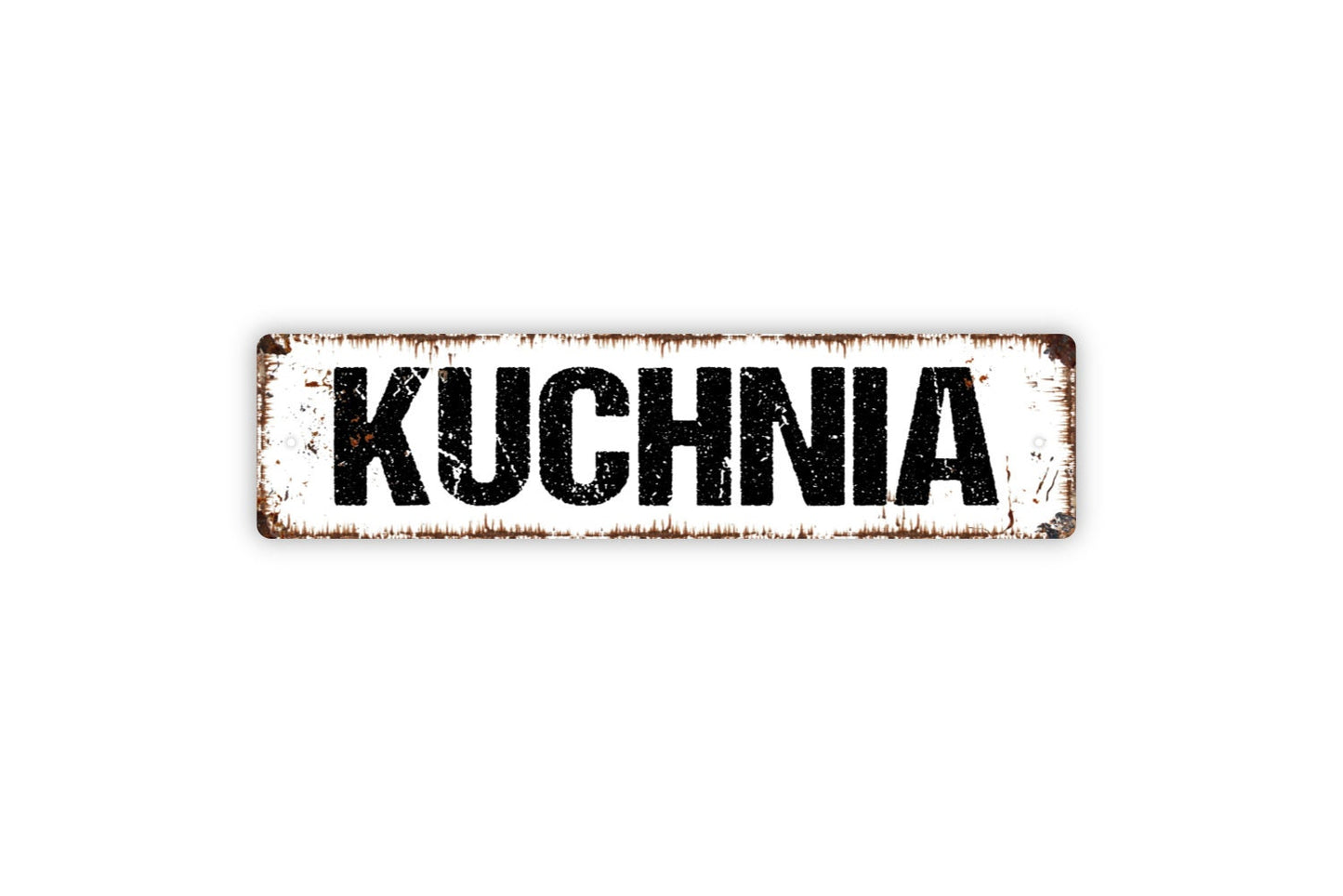 Kuchnia Sign - Kitchen Polish Poland Pantry Rustic Street Metal Sign or Door Name Plate Plaque