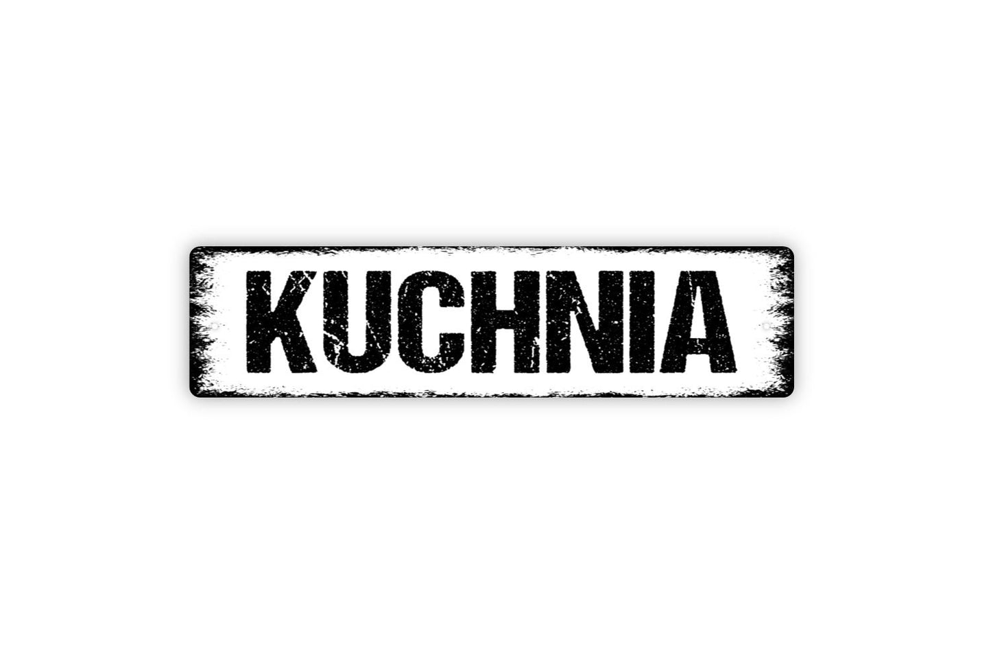 Kuchnia Sign - Kitchen Polish Poland Pantry Rustic Street Metal Sign or Door Name Plate Plaque