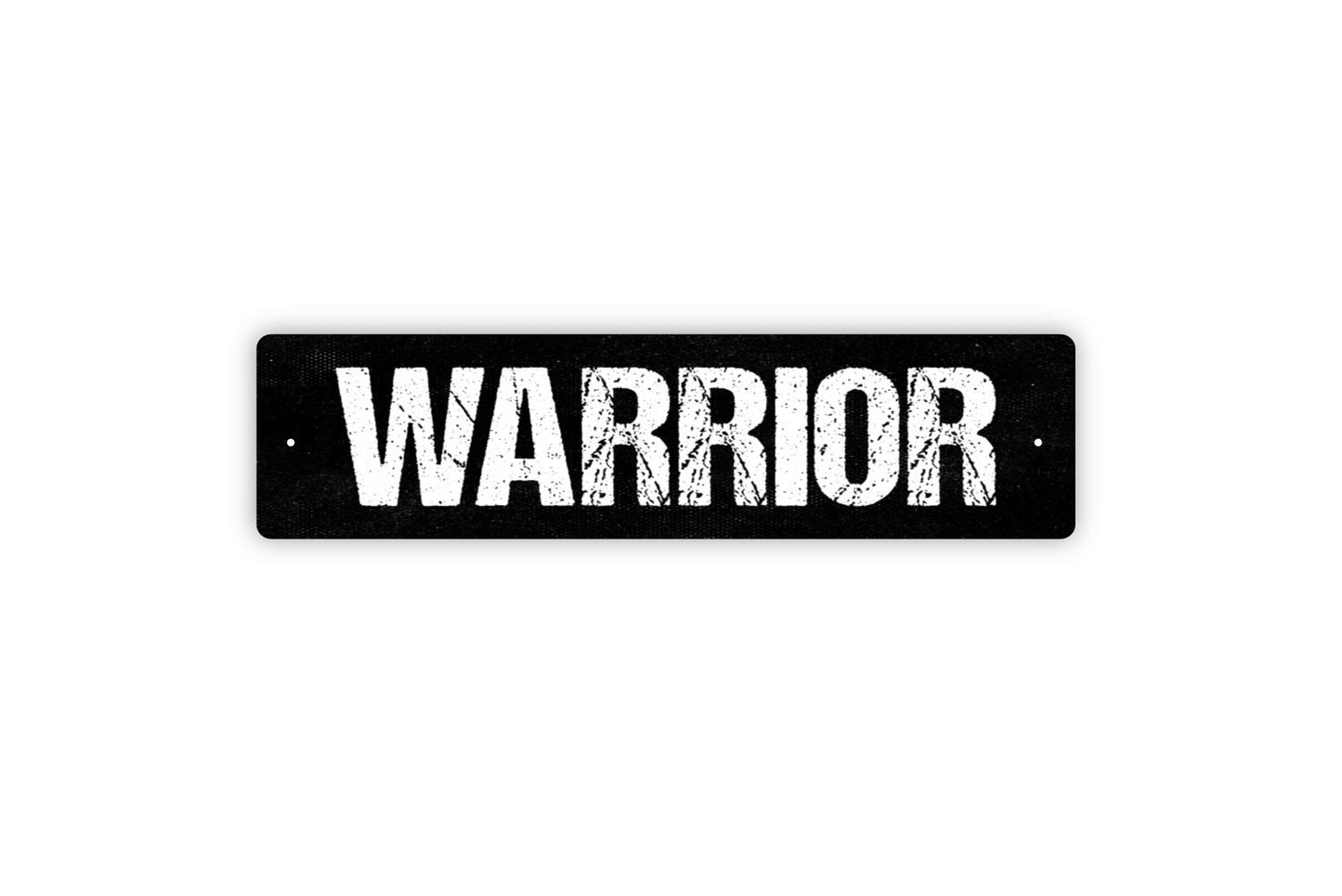 Warrior Sign - Prayer Warrior Man Of God War Room Pray Praise Corner Rustic Street Metal Sign or Door Name Plate Plaque