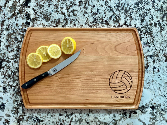 Volleyball Cutting Board | Coach Charcuterie Board | Custom Serving Tray | Personalized Housewarming Closing Gift | Team Sport Coach Gift