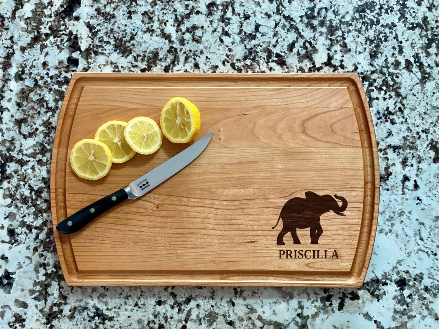 Elephant Cutting Board | Zoo Animal Charcuterie Board | Custom Serving Tray | Personalized House Closing Gift | Wedding Anniversary Gift