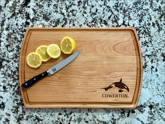 Orca Whale Cutting Board | Killer Whale Charcuterie Board | Custom Serving Tray | Personalized Whale Gift | Wedding Anniv Gift