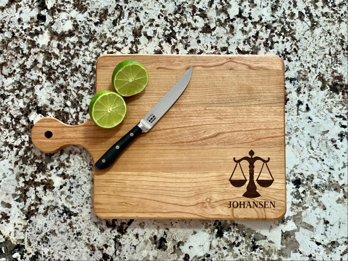 Scales Of Justice Cutting Board | Criminal Law Charcuterie Board | Custom Serving Tray | Personalized Attorney Gift