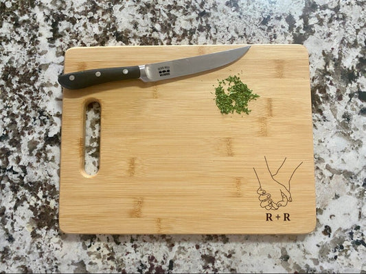 Hand Holding Cutting Board | Love Charcuterie Board | Custom Serving Tray | Personalized Marriage Gift | Wedding Anniversary Gift