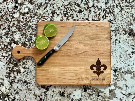 Fleur De Lis Cutting Board |  Love Marriage Charcuterie Board | Custom Serving Tray | Personalized Gift | Wedding Anniversary Gift