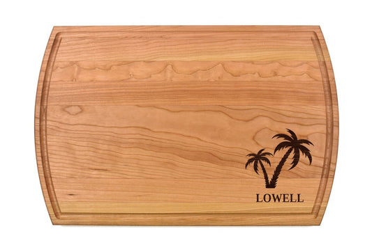 Palm Tree Cutting Board | Beach Charcuterie Board | Custom Serving Tray | Personalized Housewarming Closing Gift | Wedding Anniversary Gift