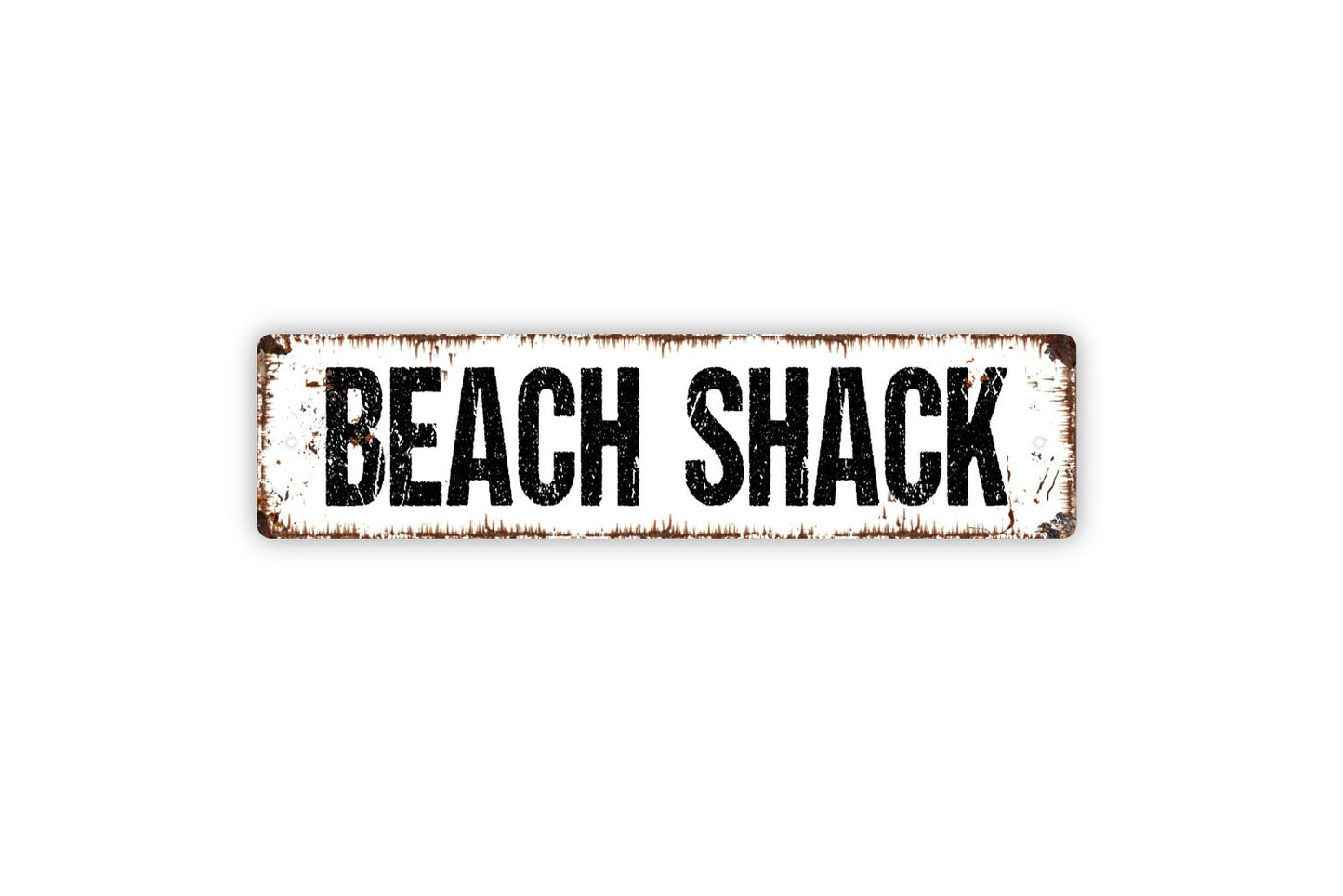 Beach Shack Sign - Beach House Sign Rustic Street Metal Sign or Door Name Plate Plaque