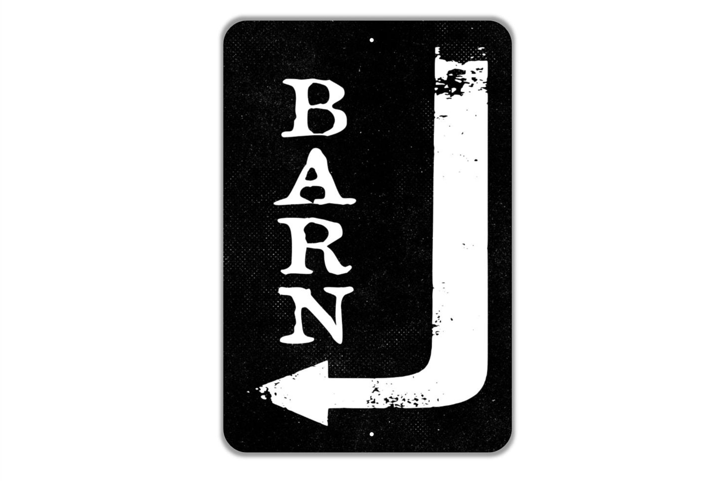 Barn With Right or Left Arrow Sign - Farm Ranch Metal Indoor or Outdoor Wall Art