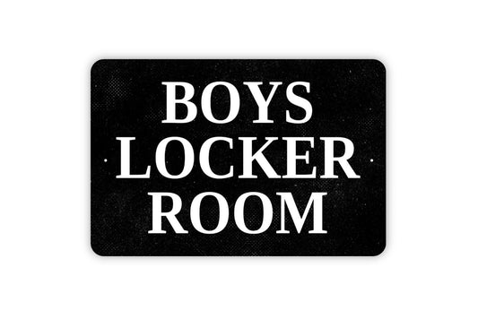 Boys Locker Room Sign - Metal Indoor or Outdoor Wall Art