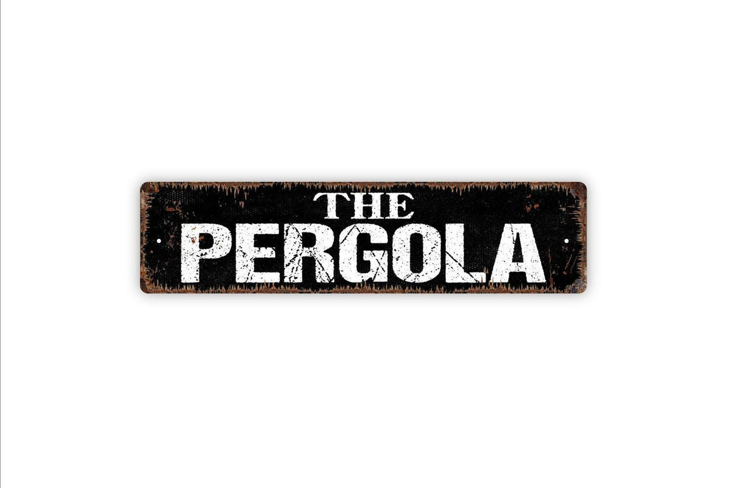The Pergola Sign - Patio Veranda Terrace Vinyl Sticker Or  Metal Street Sign or Door Name Plate Plaque
