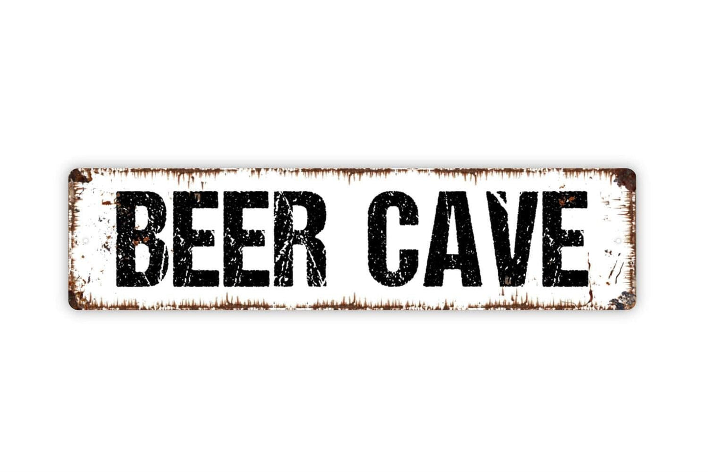 Beer Cave Sign | Funny Bar Metal Sign or Vinyl Sticker | Man Cave, Home Bar, Kitchen, or Party Wall Decor | Gift for Beer Lovers