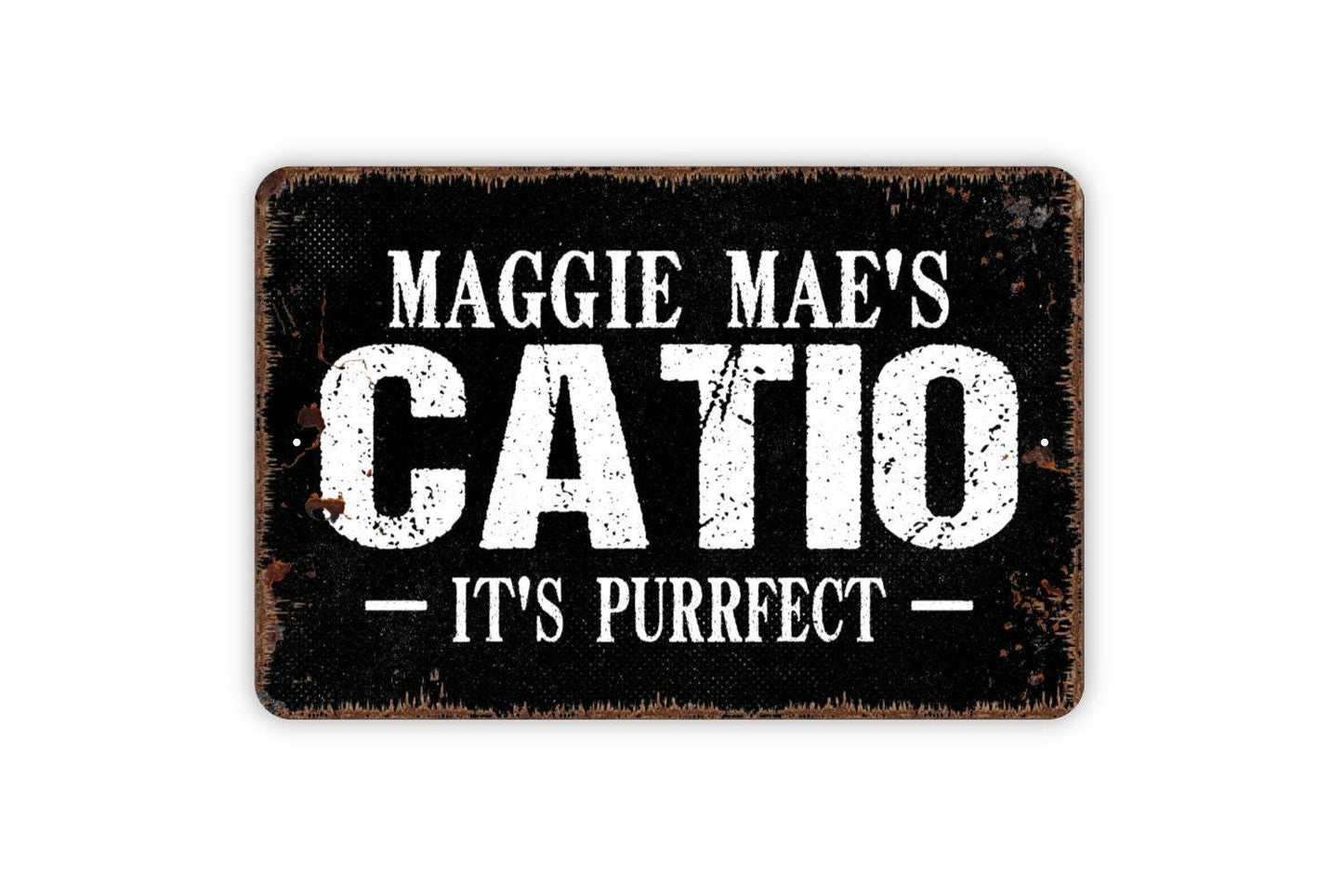 Personalized Catio Sign - Custom Cat Metal Wall Art
