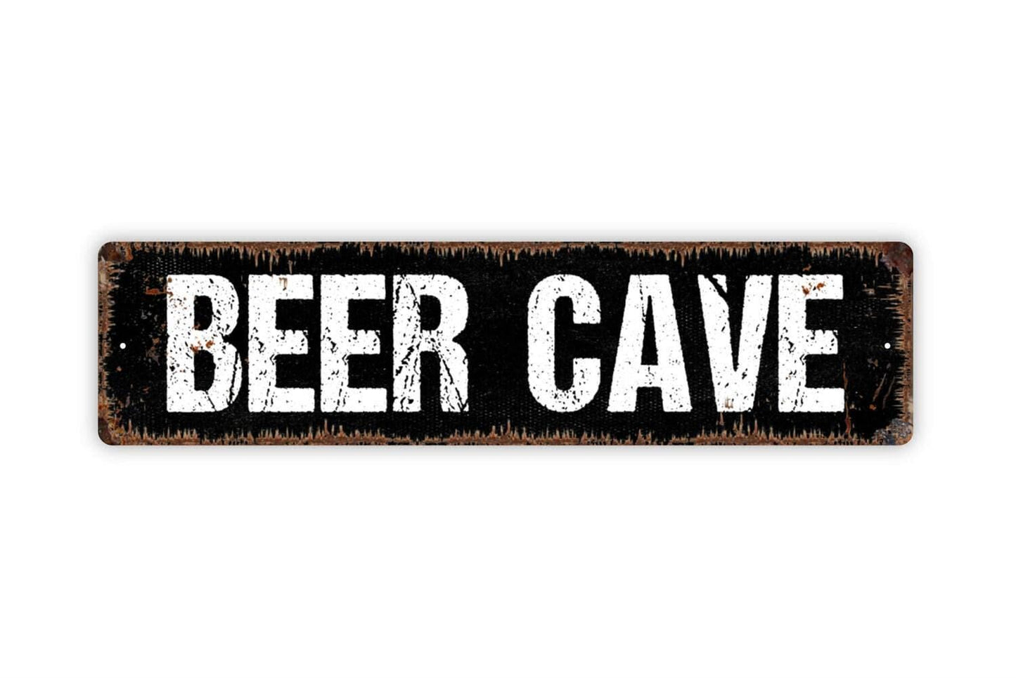 Beer Cave Sign | Funny Bar Metal Sign or Vinyl Sticker | Man Cave, Home Bar, Kitchen, or Party Wall Decor | Gift for Beer Lovers