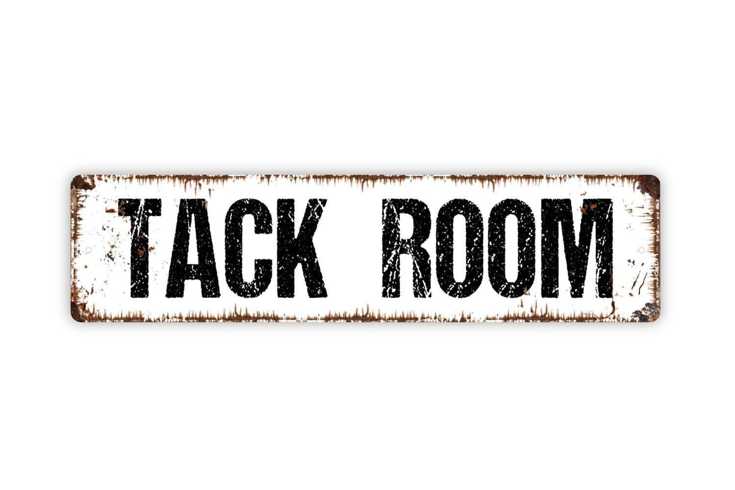 Tack Room Sign - Horse Ranch Farm Vinyl Sticker Or  Metal Street Sign or Door Name Plate Plaque