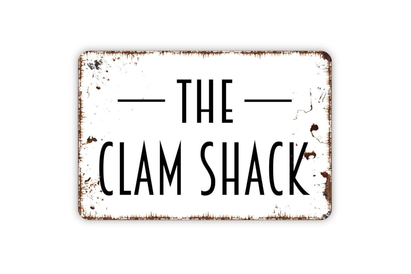 The Clam Shack Sign - Seafood Kitchen Metal Wall Art - Indoor or Outdoor