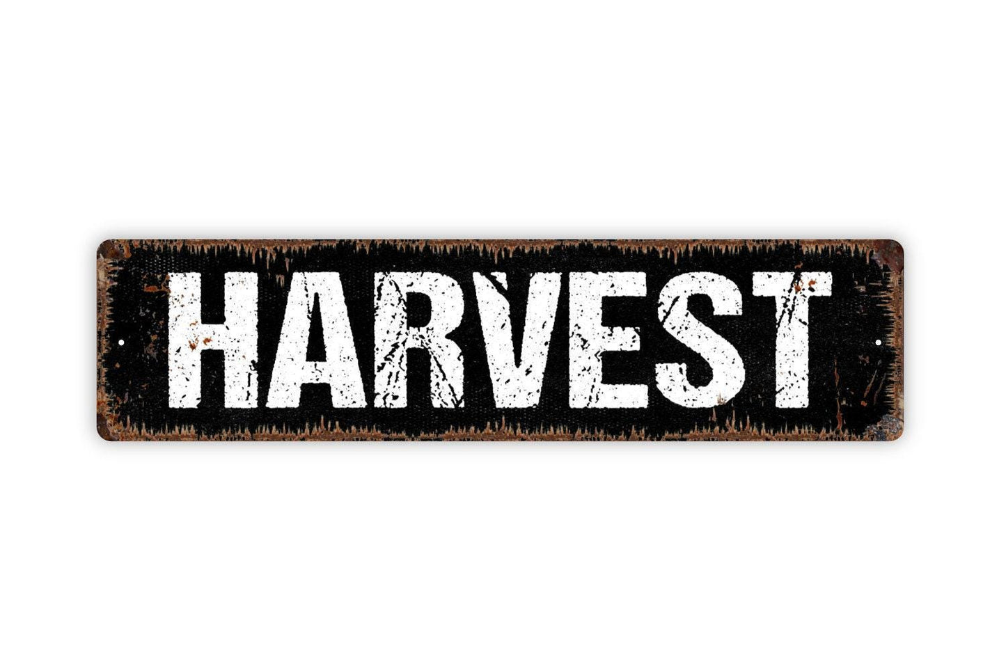 Harvest Sign | Rustic Farmhouse Metal Sign or Vinyl Sticker | Fall Kitchen, Pumpkin Patch, Market, or Autumn Wall Decor