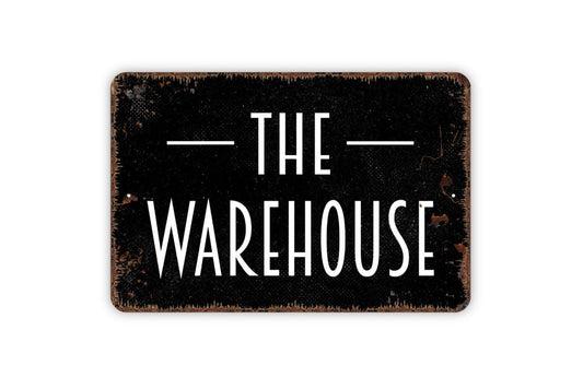 The Warehouse Sign, Metal Sign, Farmhouse Contemporary Modern Wall Metal Sign
