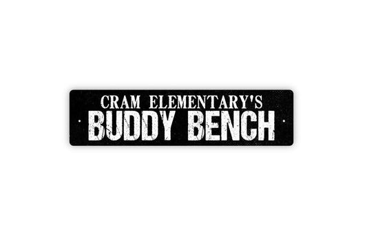 Personalized Buddy Bench Sign, Custom Metal Sign, Vinyl Sticker Or  Street Sign or Door Name Plate Plaque