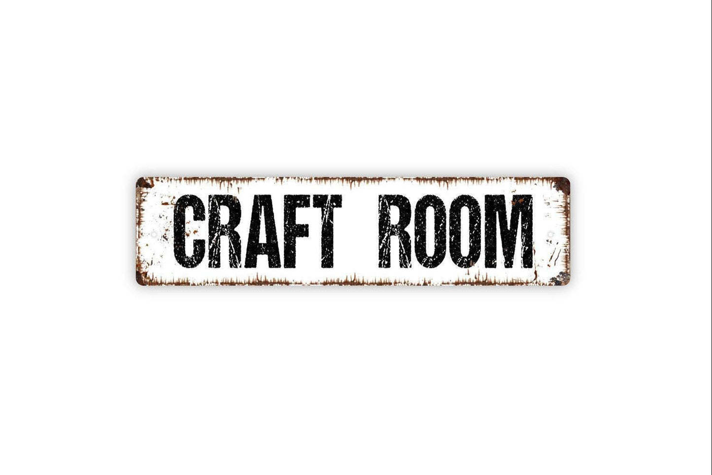 Craft Room Sign - Hobby Room She Shed Man Cave Crafting Art Vinyl Sticker Or  Street Metal Sign or Door Name Plate Plaque