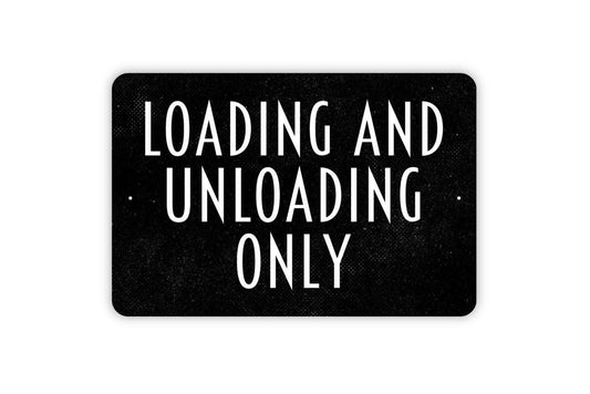 Loading And Unloading Only Sign - No Parking Loading Zone Metal Sign Wall Art Indoor Or Outdoor