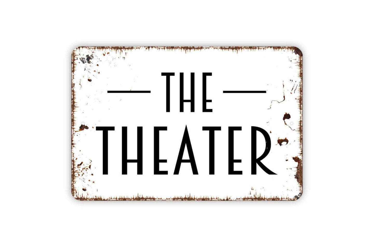 The Theater Sign | Home Movie Cinema Room Decor | Metal Sign or Vinyl Sticker for Basement Media Room Living Room