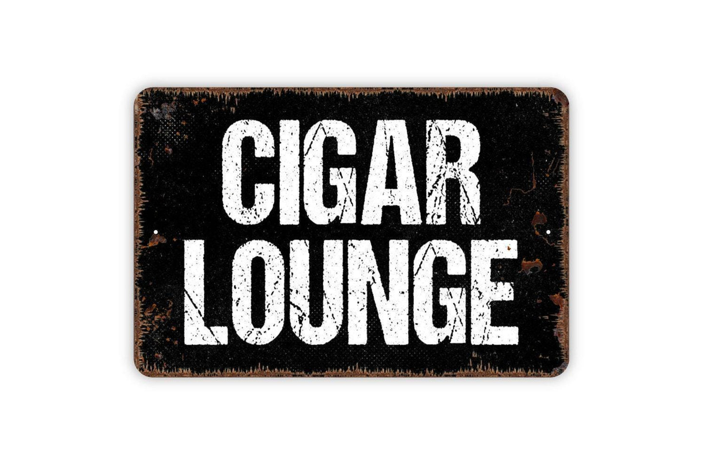 Cigar Lounge Sign - Man Cave Metal Indoor or Outdoor Wall Art