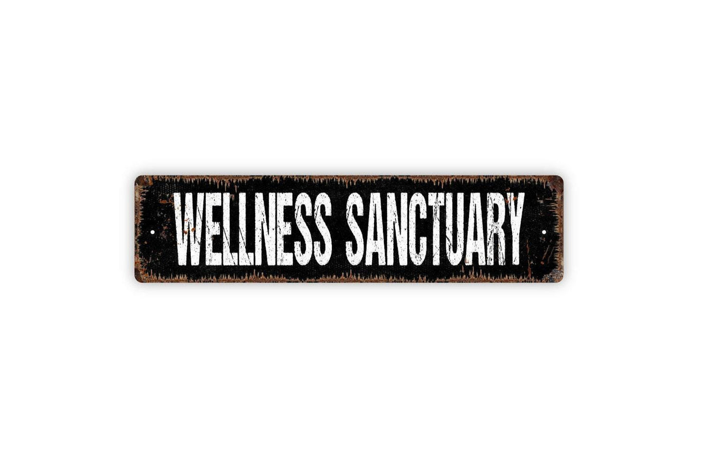 Wellness Sanctuary Sign - Therapy Room Meditate Relax Vinyl Sticker Or  Street Metal Sign or Door Name Plate Plaque
