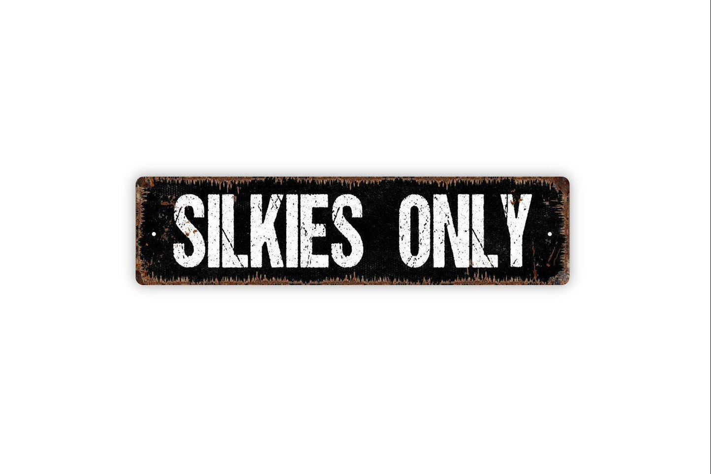 Silkies Only Sign - Chicken Coop Hen Rooster Farm Fresh Eggs Hen House Vinyl Sticker Or  Street Metal Sign or Door Name Plate Plaque