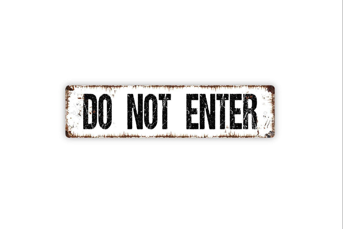 Do Not Enter Metal Sign - Private Not An Exit Entrance Vinyl Sticker Or  Metal Sign Street Sign or Door Name Plate Plaque
