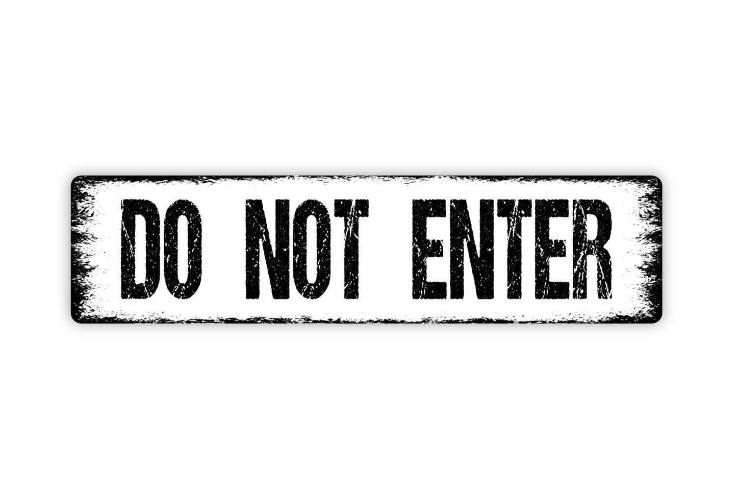 Do Not Enter Metal Sign - Private Not An Exit Entrance Vinyl Sticker Or  Metal Sign Street Sign or Door Name Plate Plaque