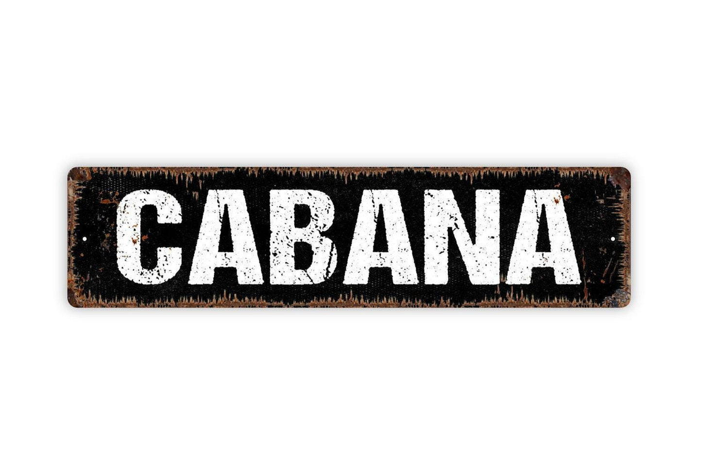 Cabana Sign - Swimming Pool Backyard Paradise Beach Vinyl Sticker Or  Street Metal Sign or Door Name Plate Plaque