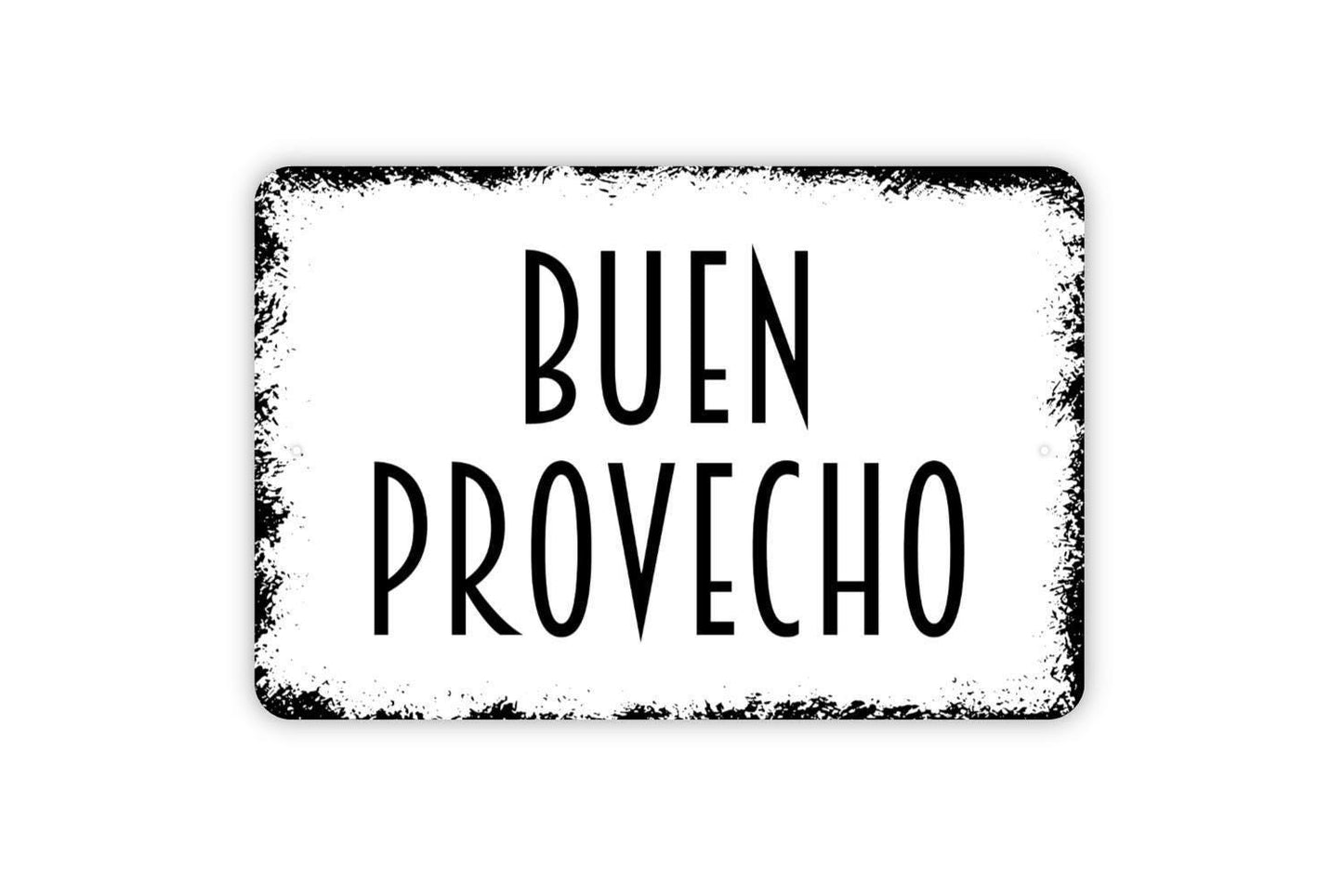 Buen Provecho Sign, Metal Sign, Farmhouse Contemporary Modern Wall Metal Sign