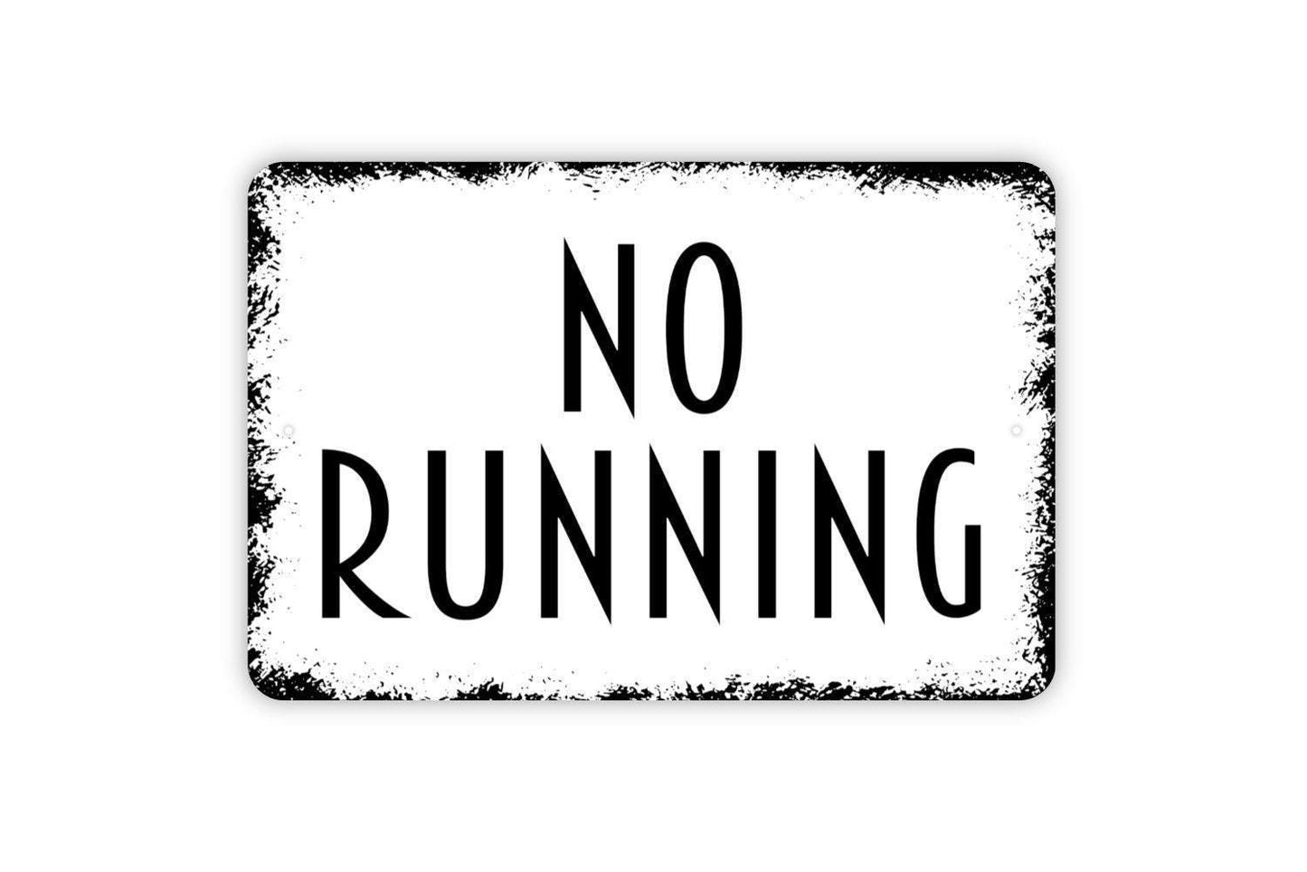 No Running Sign | Safety Rules Sign | Pool Gym School Playground Sign | Caution Wall Sign | Metal Sign or Vinyl Sticker