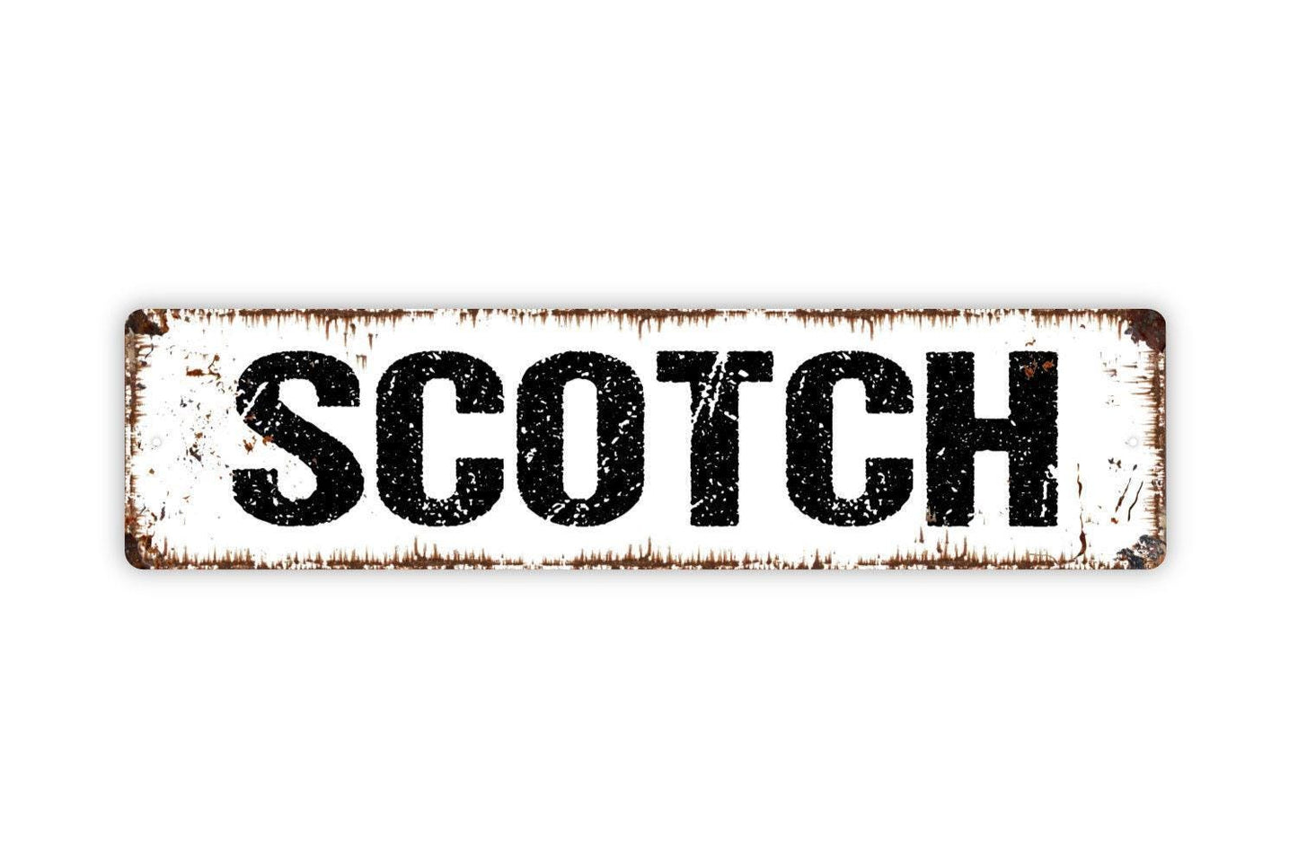 Scotch Sign - Whiskey Liquor Bar Pub Vinyl Sticker Or  Street Metal Sign or Door Name Plate Plaque