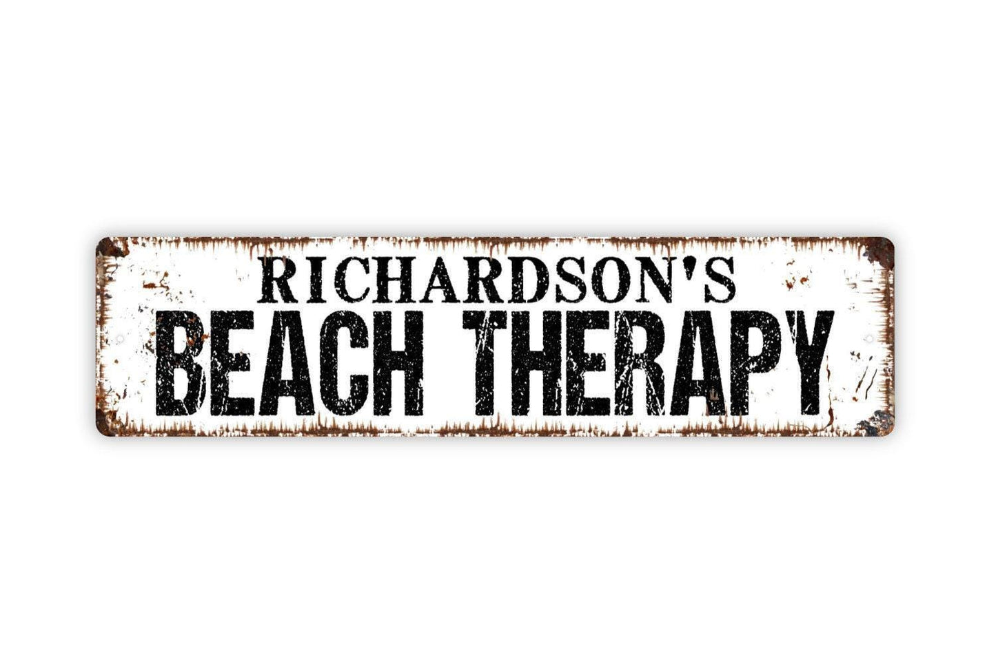 Personalized Beach Therapy Sign, Custom Metal Sign, Vinyl Sticker Or  Street Sign or Door Name Plate Plaque
