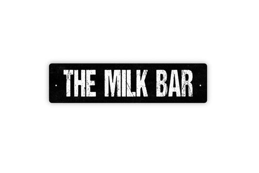 The Milk Bar Sign - Kitchen Pantry Ice Cream Dairy Vinyl Sticker Or  Street Metal Sign or Door Name Plate Plaque