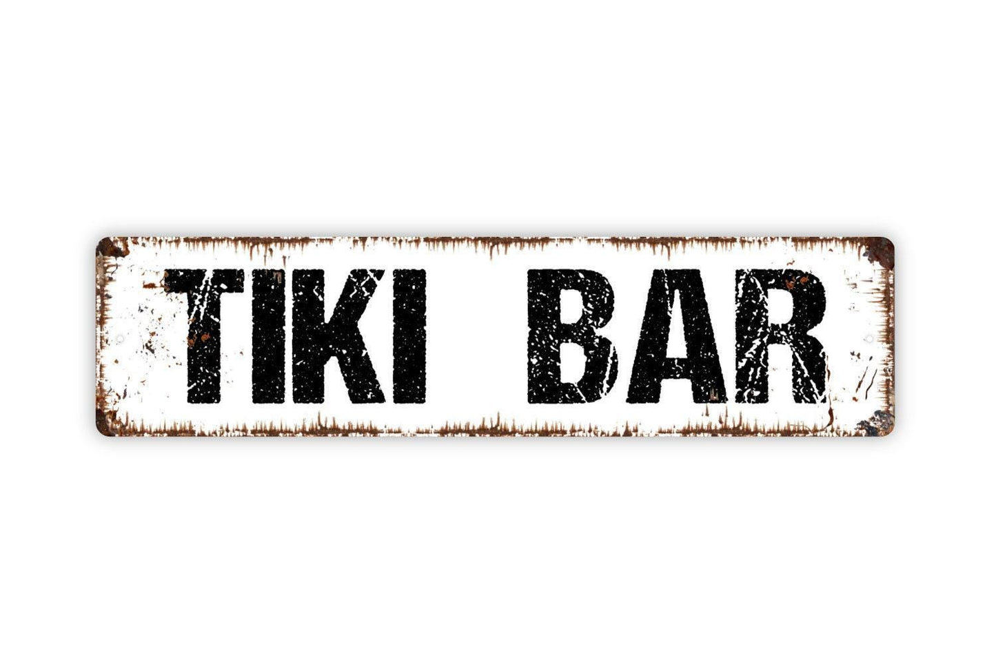 Tiki Bar Metal Sign - Backyard Patio Pub Tavern Vinyl Sticker Or  Street Metal Sign or Door Name Plate Plaque
