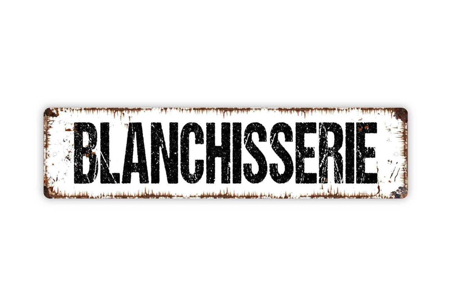 Blanchisserie Sign - Laundry Laundromat French Wash Dry Fold Vinyl Sticker Or  Street Metal Sign or Door Name Plate Plaque