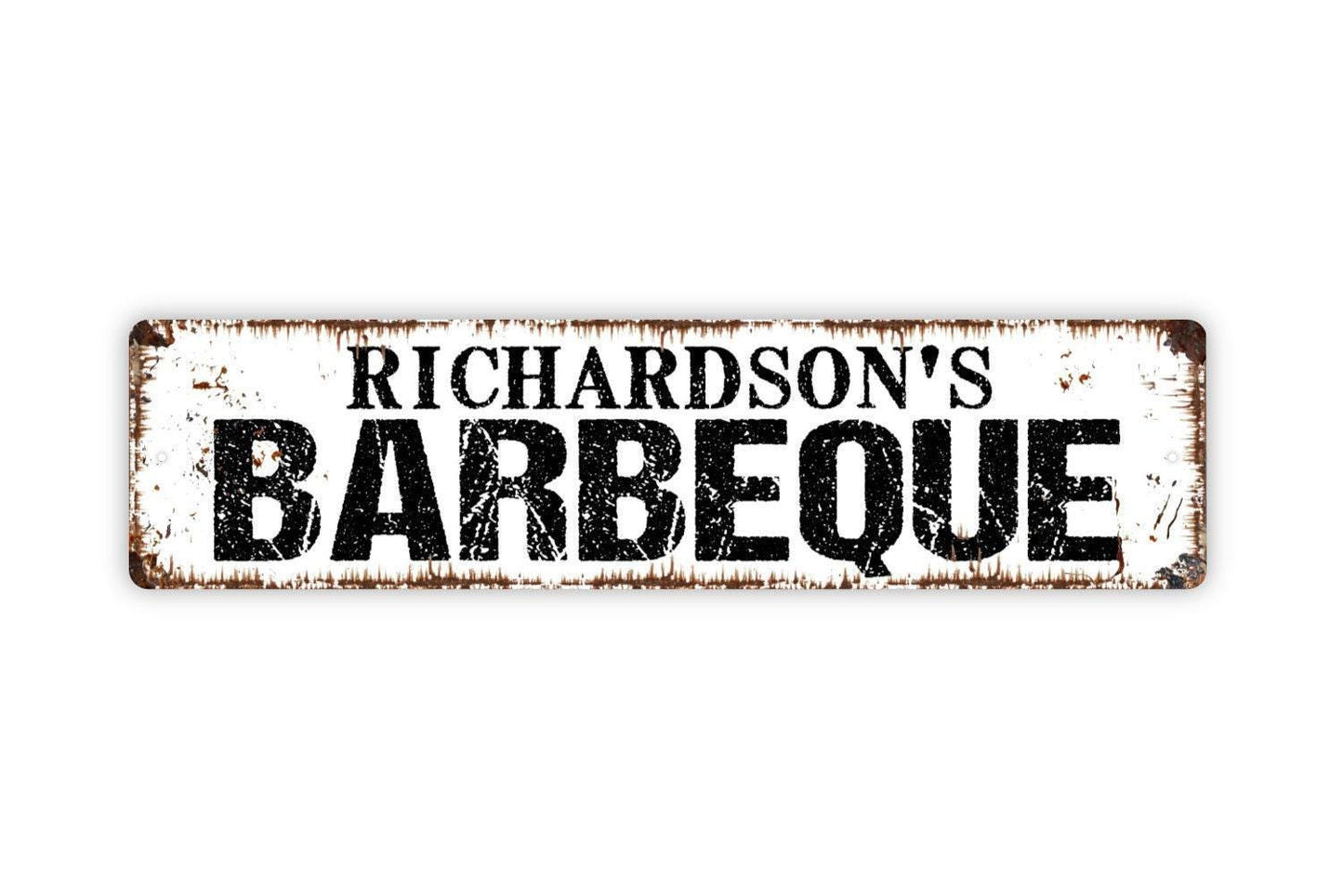 Personalized Barbeque Sign, Custom Metal Sign, Vinyl Sticker Or  Street Sign or Door Name Plate Plaque