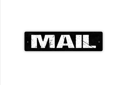 Mail Sign - Mailbox Mailman Leave Packages Here Vinyl Sticker Or  Street Metal Sign or Door Name Plate Plaque