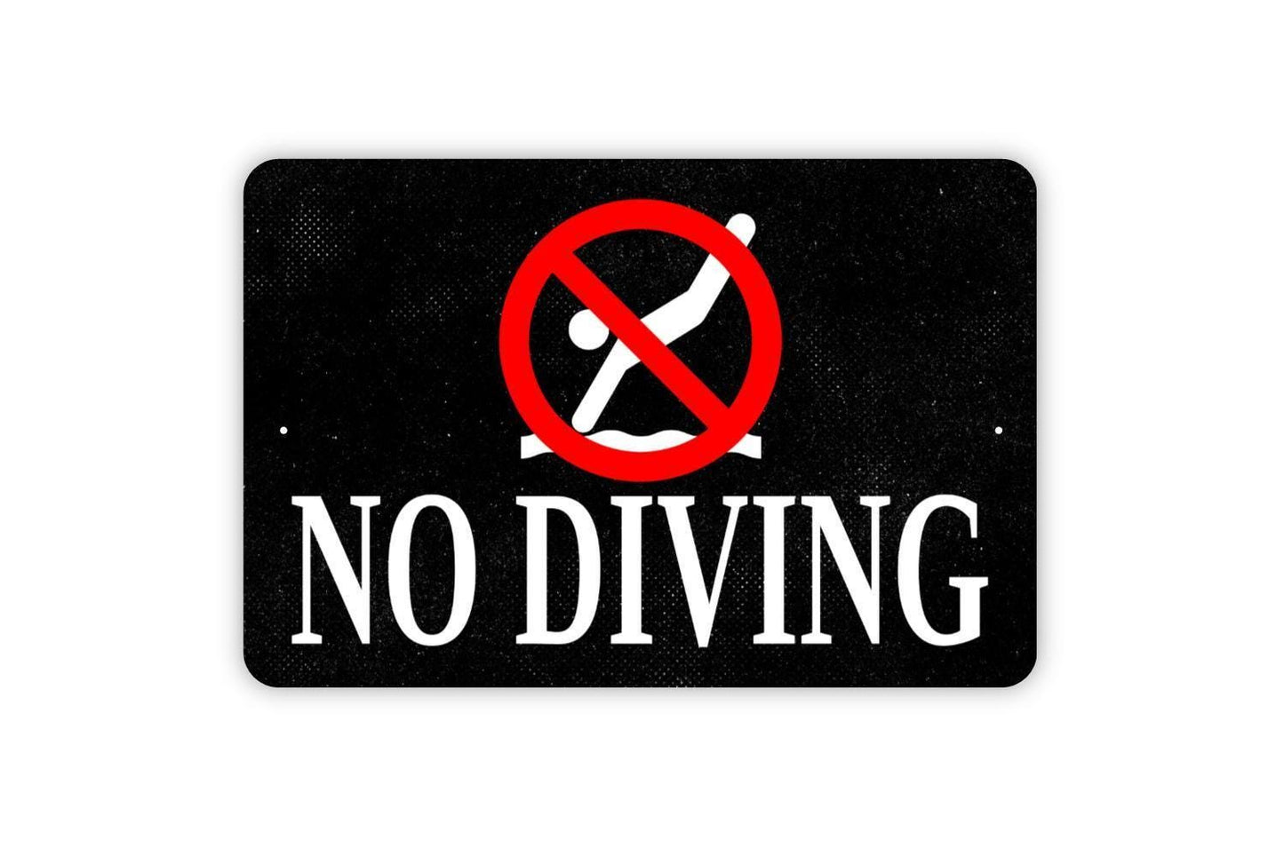 No Diving Sign - Swimming Pool Metal Art
