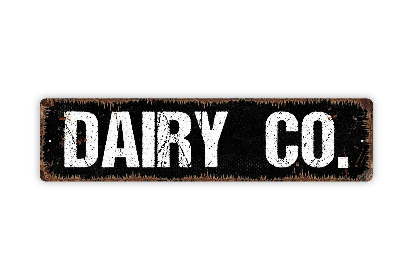 Dairy Company Sign - Farm Farmer Farmhouse Cow Cattle Milk Farm Fresh Vinyl Sticker Or  Street Metal Sign or Door Name Plate Plaque