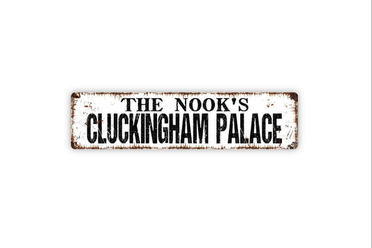 Personalized Cluckingham Palace Sign, Custom Metal Sign, Vinyl Sticker Or  Street Sign or Door Name Plate Plaque
