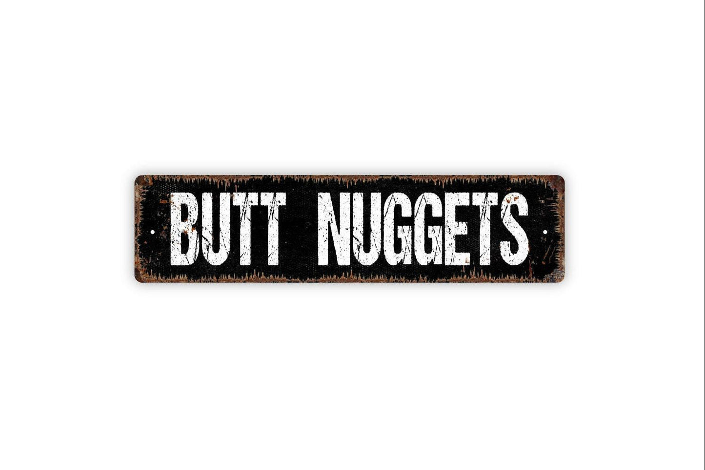 Butt Nuggets Sign - Chicken or Duck Fresh Eggs Sign - Kitchen Vinyl Sticker Or  Custom Metal Street Sign or Door Name Plate Plaque