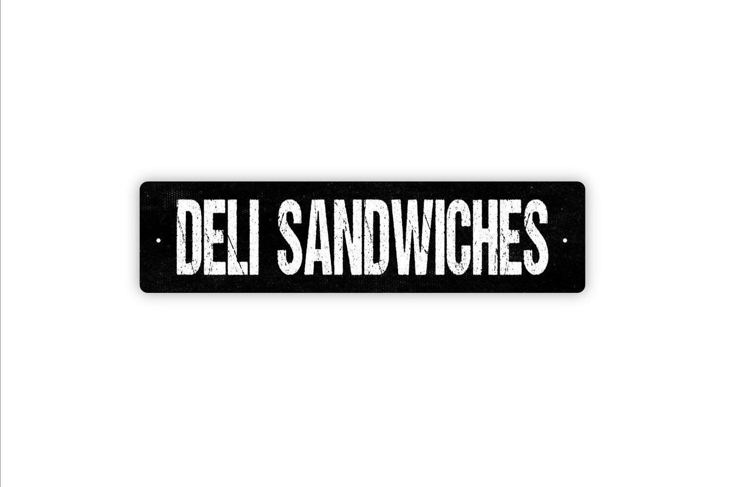 Deli Sandwiches Sign | Rustic Restaurant or Kitchen Wall Sign for Café, Diner, or Food Truck | Metal Sign or Vinyl Sticker | Sub Sandwich