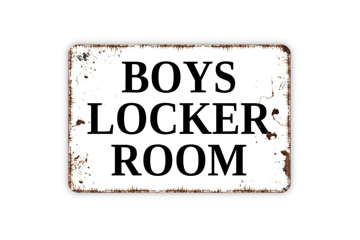 Boys Locker Room Sign | Rustic Sports Room Sign | Custom Metal Sign or Vinyl Sticker | Farmhouse Boys Room Decor | Man Cave Wall Sign