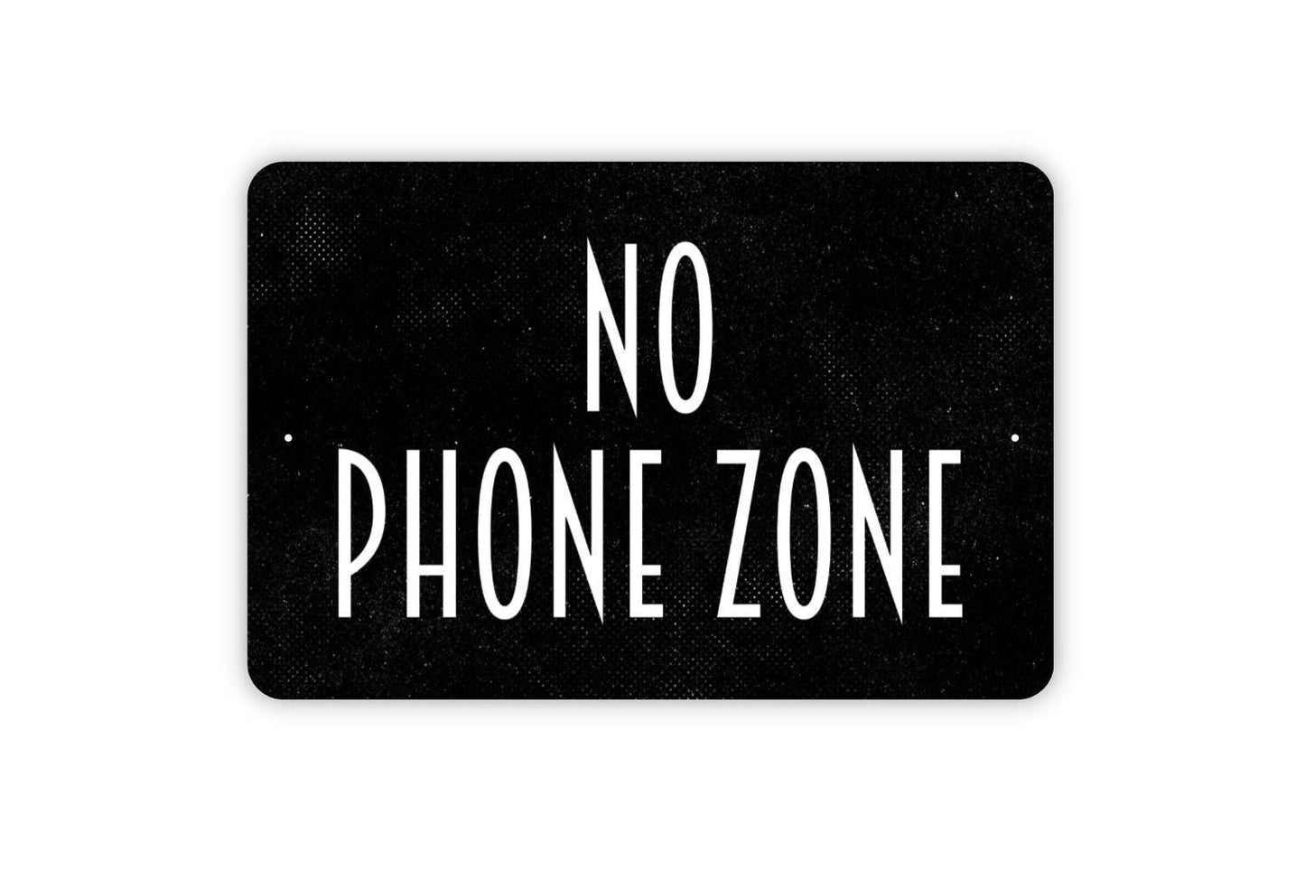 No Phone Zone Sign | Cell Phone Free Area Sign | Metal Sign or Vinyl Sticker for School Office Church Business Classroom